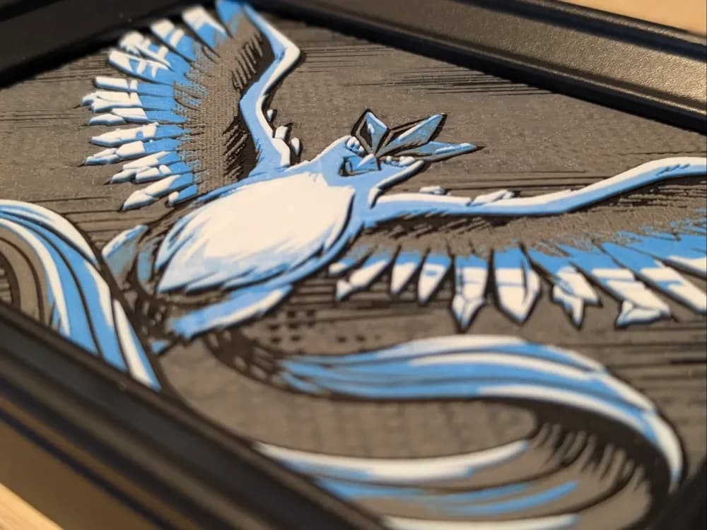 Articuno Hueforge 7x5 by Nextopia HueForge model: Articuno Hueforge 7x5 by Nextopia