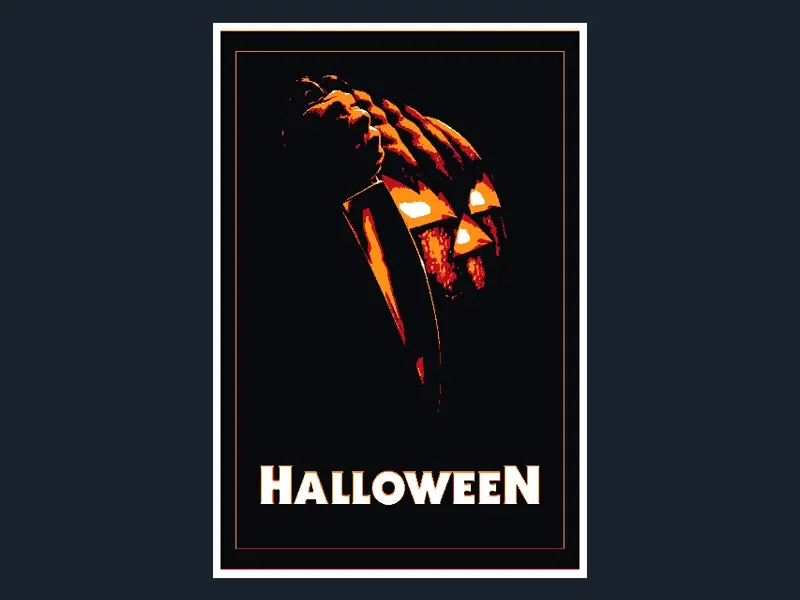 Halloween (Movie Poster - HueForge) by HugheCraft HueForge model: Halloween (Movie Poster - HueForge) by HugheCraft