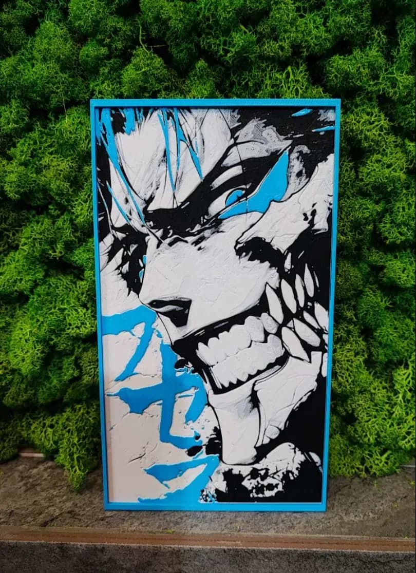 Grimmjow smile by Garuda3D HueForge model: Grimmjow smile by Garuda3D