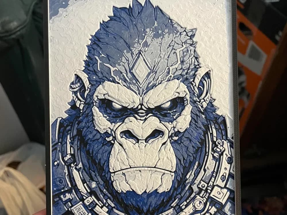 Hell Gorilla Hueforge by Advancedtechworldwide HueForge model: Hell Gorilla Hueforge by Advancedtechworldwide