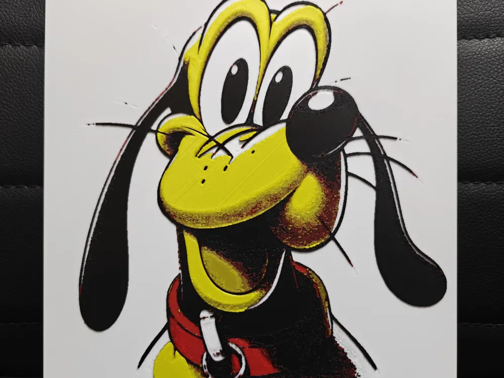 Pluto Mickey Mouse by TheHueforgeLady HueForge model: Pluto Mickey Mouse by TheHueforgeLady