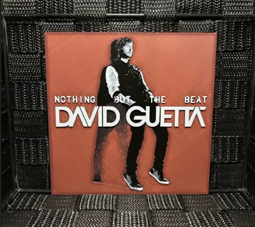 Hueforge Music Poster - David Guetta - by JoDau HueForge model: Hueforge Music Poster - David Guetta - by JoDau