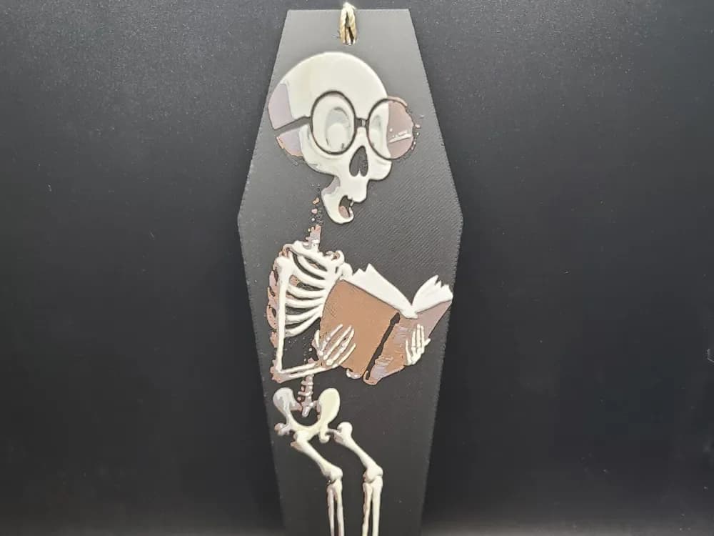 HueForge model: Skeleton Hueforge Bookmark by the_bearded_jedi