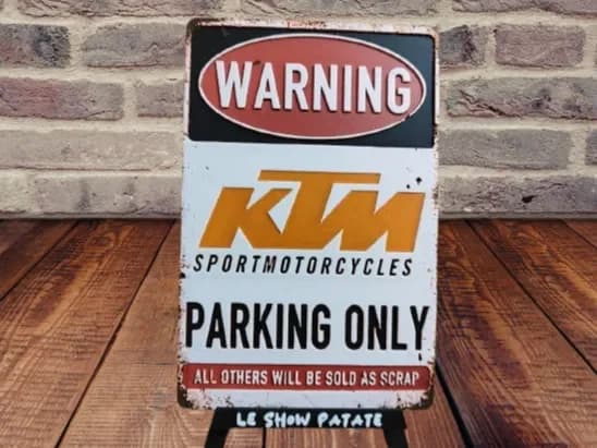 Vintage Parking Sign: KTM hueforge Vintage Parking Sign: KTM hueforge