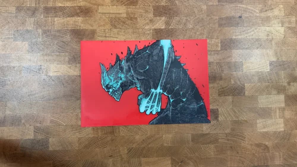 Kaiju #8 Cover Photo - HueForge Kaiju #8 Cover Photo - HueForge