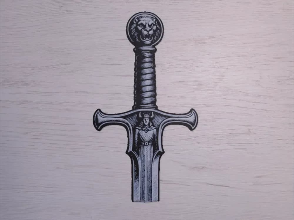 Conan Sword Bookmark by Atrus Design HueForge model: Conan Sword Bookmark by Atrus Design