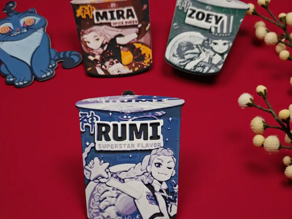 Kpop Rumi Ramen Christmas Ornament by MythicHue's HueForge model: Kpop Rumi Ramen Christmas Ornament by MythicHue's