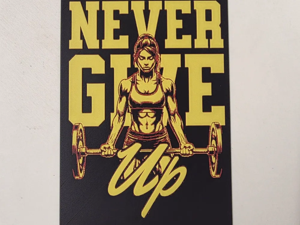 Never Give Up Hueforge by Morganja HueForge model: Never Give Up Hueforge by Morganja