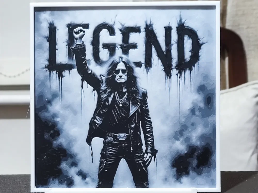 Ozzy Osbourne (1948-2025) - HueForge 2 Color by BoDad HueForge model: Ozzy Osbourne (1948-2025) - HueForge 2 Color by BoDad