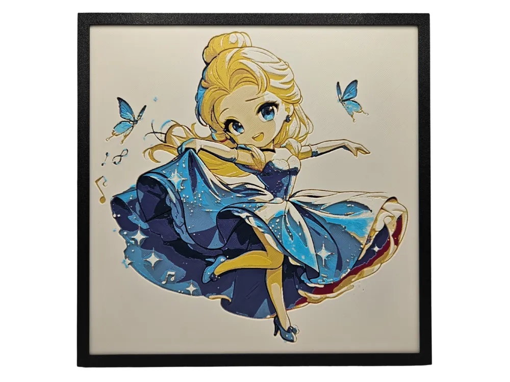 Cinderella - Chibi Edition by BusyKikiBee HueForge model: Cinderella - Chibi Edition by BusyKikiBee