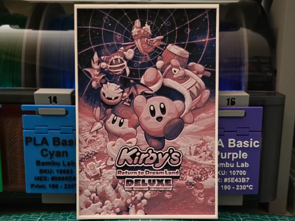 Kirby's Return to Dream Land Deluxe - Hueforge Art by Lumpy3D HueForge model: Kirby's Return to Dream Land Deluxe - Hueforge Art by Lumpy3D