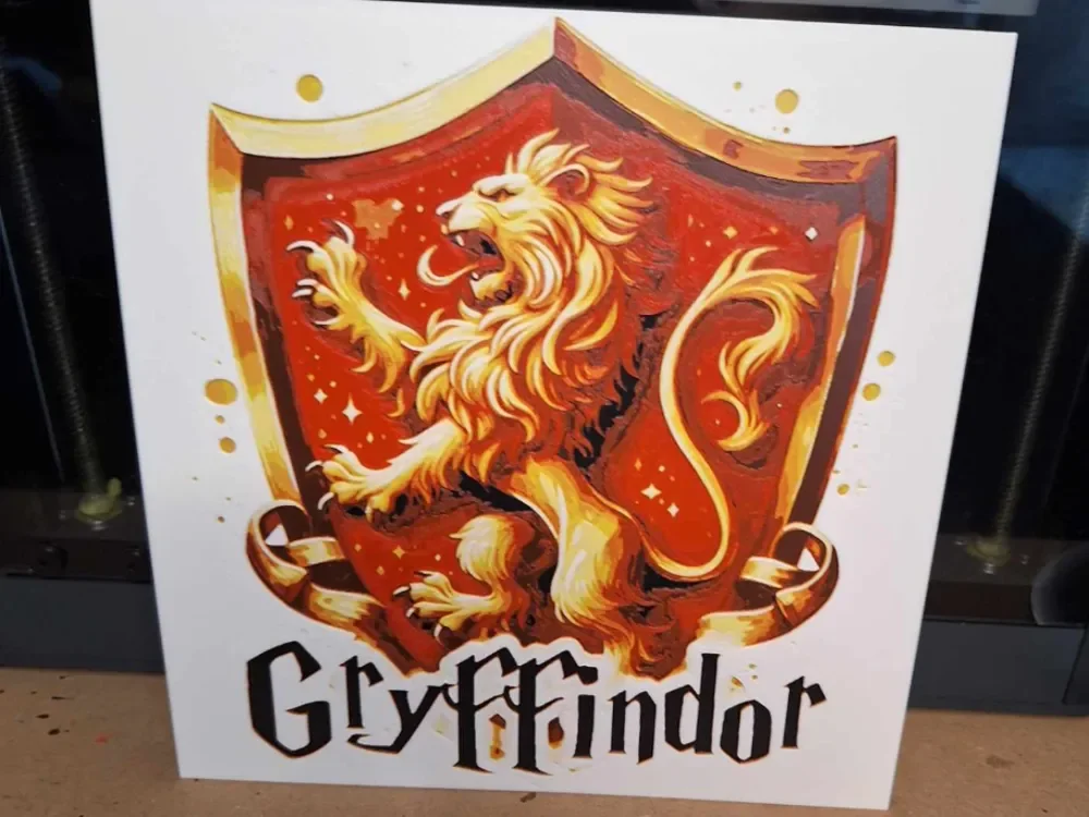 Harry Potter - Gryffindor Sheild - Hueforge by 3dGlow HueForge model: Harry Potter - Gryffindor Sheild - Hueforge by 3dGlow