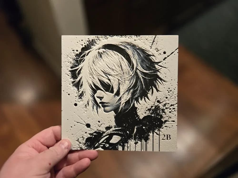 Graffiti 2B Hueforge by 3Ree Printing HueForge model: Graffiti 2B Hueforge by 3Ree Printing