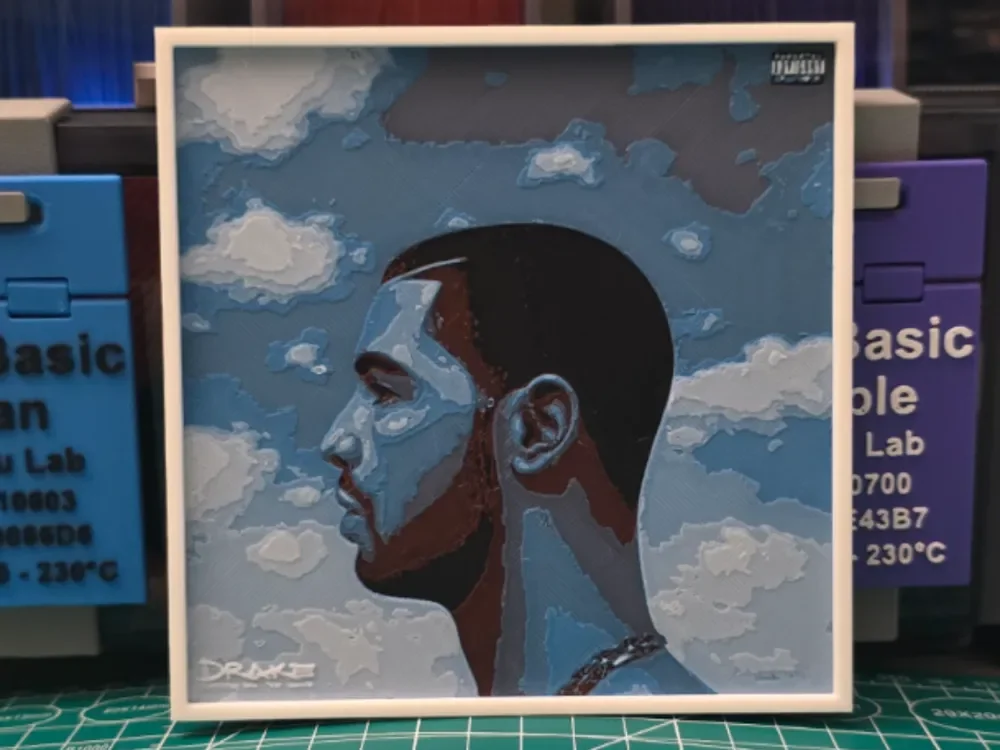 Drake "Nothing Was The Same" Album - Hueforge Art by Lumpy3D HueForge model: Drake "Nothing Was The Same" Album - Hueforge Art by Lumpy3D