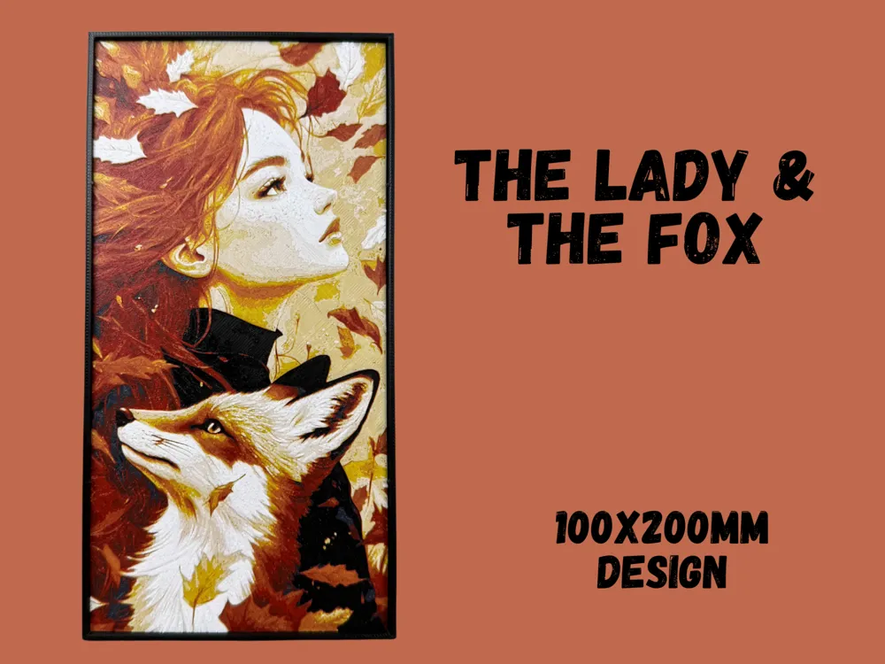 HueForge model: The Lady and the Fox by Canadian Gamer