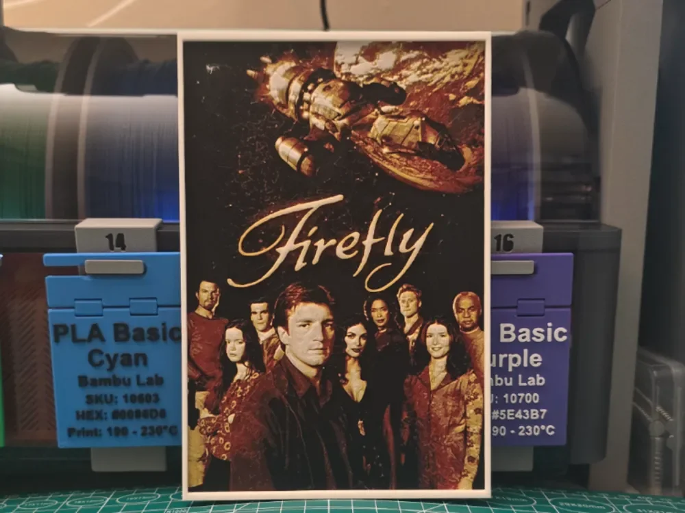 Firefly Poster - Hueforge Art by Lumpy3D HueForge model: Firefly Poster - Hueforge Art by Lumpy3D