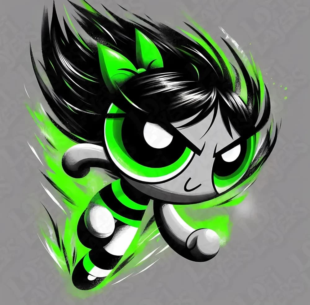 Buttercup (Powerpuff Girls) Hueforge by LoFi Layers HueForge model: Buttercup (Powerpuff Girls) Hueforge by LoFi Layers