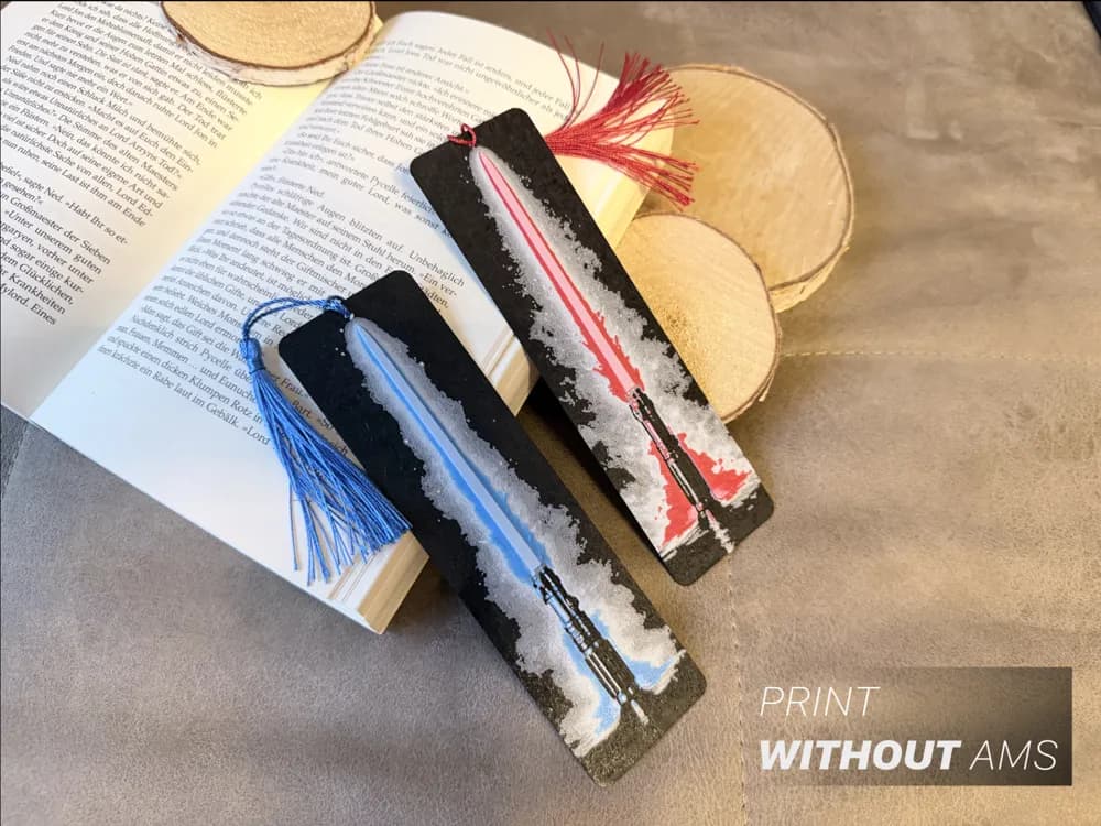 Lightsaber Bookmark - Star Wars Inspired by Loupes HueForge model: Lightsaber Bookmark - Star Wars Inspired by Loupes