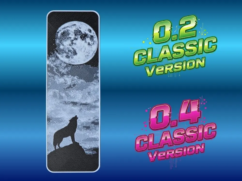 Wolf & Moon Bookmark by Atrus Design HueForge model: Wolf & Moon Bookmark by Atrus Design