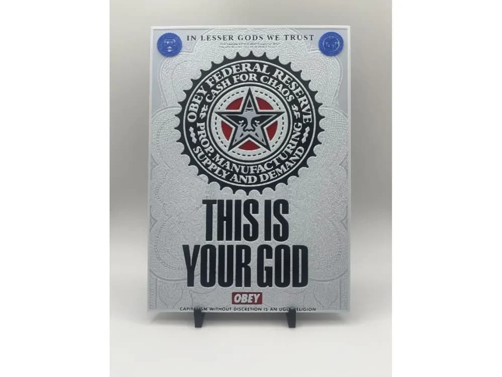 Shepard Fairey In Lesser Gods We Trust HueForge. Shepard Fairey In Lesser Gods We Trust HueForge.
