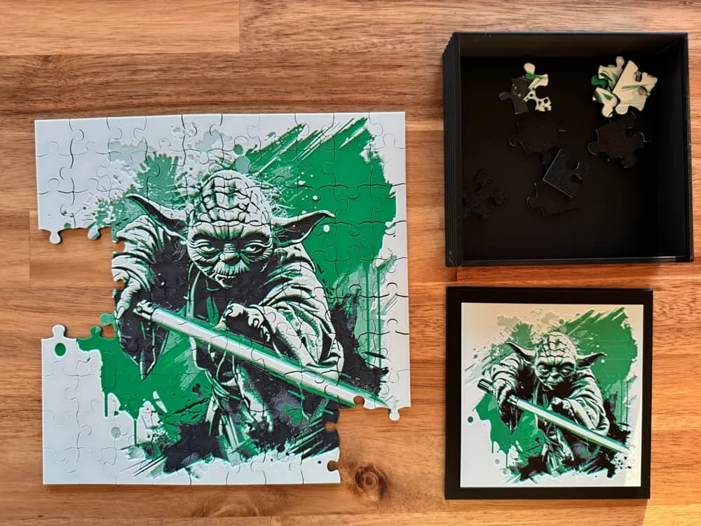 PUZZLE - Yoda - Lightsaber by Canadian Gamer HueForge model: PUZZLE - Yoda - Lightsaber by Canadian Gamer