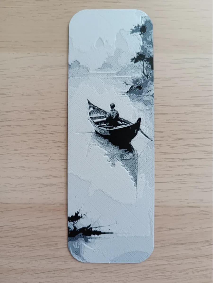 Boat Lake Bookmark by Atrus Design HueForge model: Boat Lake Bookmark by Atrus Design