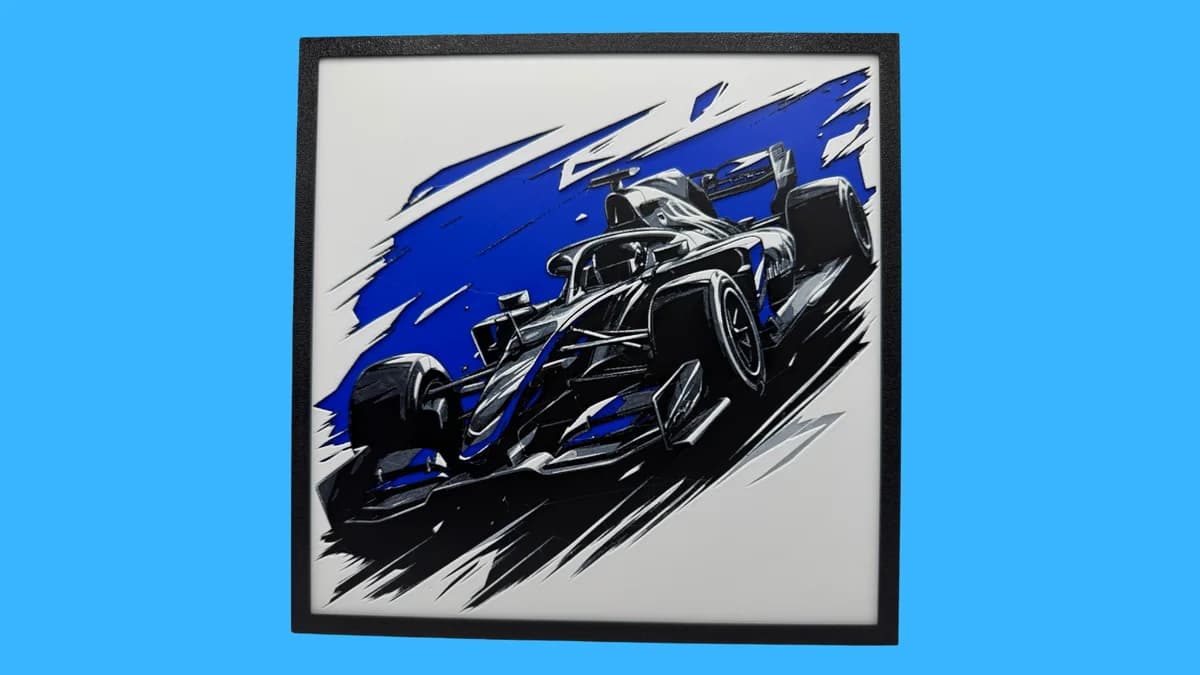 Mercedes Formula 1 - Hueforge by Canadian Gamer HueForge model: Mercedes Formula 1 - Hueforge by Canadian Gamer