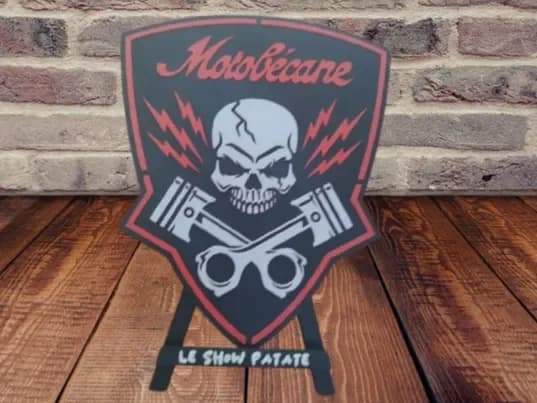 Vintage Motobécane Hueforge Plaque by leshowpatate HueForge model: Vintage Motobécane Hueforge Plaque by leshowpatate