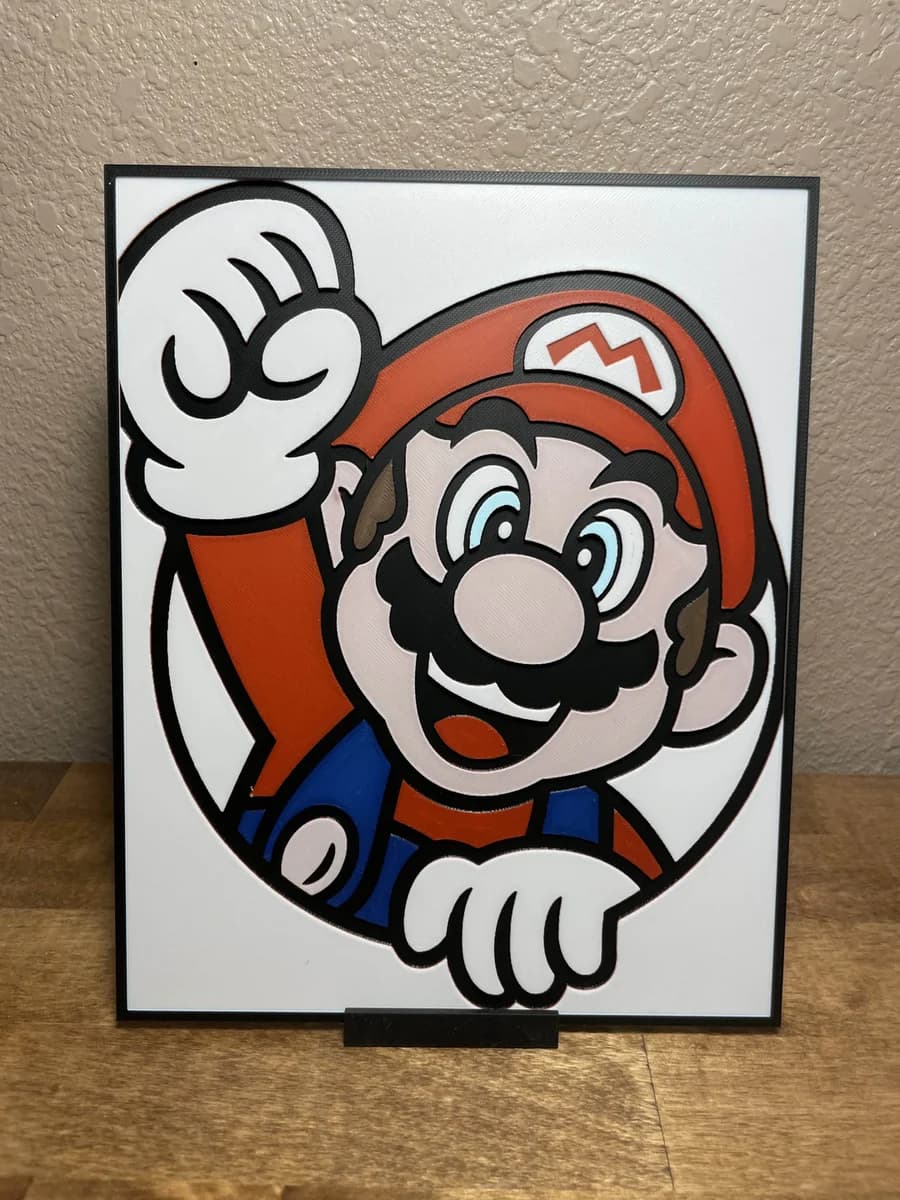 Mario by Cloudy Nostalgia HueForge model: Mario by Cloudy Nostalgia