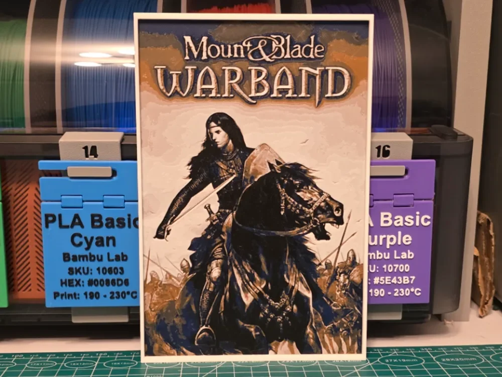 Mount & Blade: Warband Game poster - Hueforge Art by Lumpy3D HueForge model: Mount & Blade: Warband Game poster - Hueforge Art by Lumpy3D