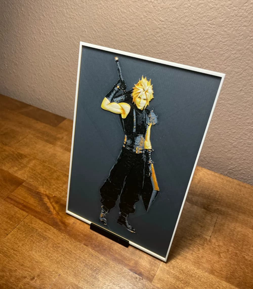 HueForge model: Hueforge - Final Fantasy VII - Cloud Full Body by Cloudy Nostalgia