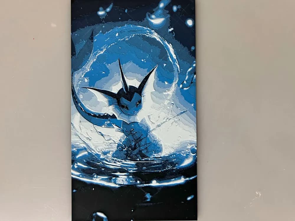 Vaporeon by 3djd HueForge model: Vaporeon by 3djd