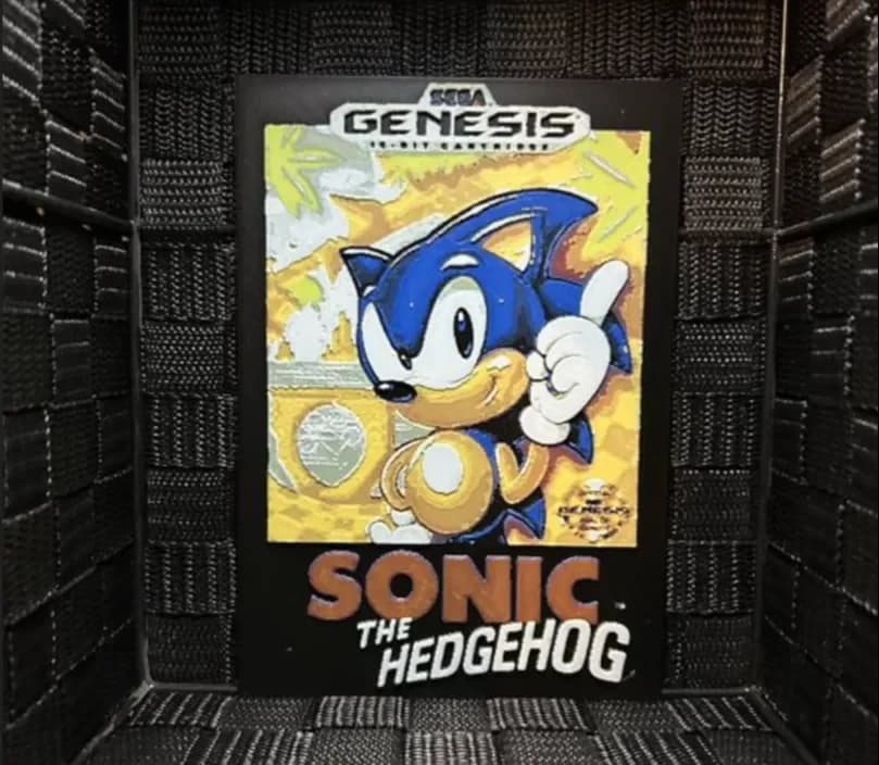 Hueforge Game Poster - Sonic The Hedgehog - by JoDau HueForge model: Hueforge Game Poster - Sonic The Hedgehog - by JoDau