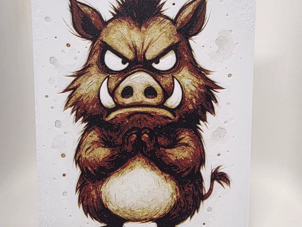 Angry Boar Hueforge by Morganja HueForge model: Angry Boar Hueforge by Morganja
