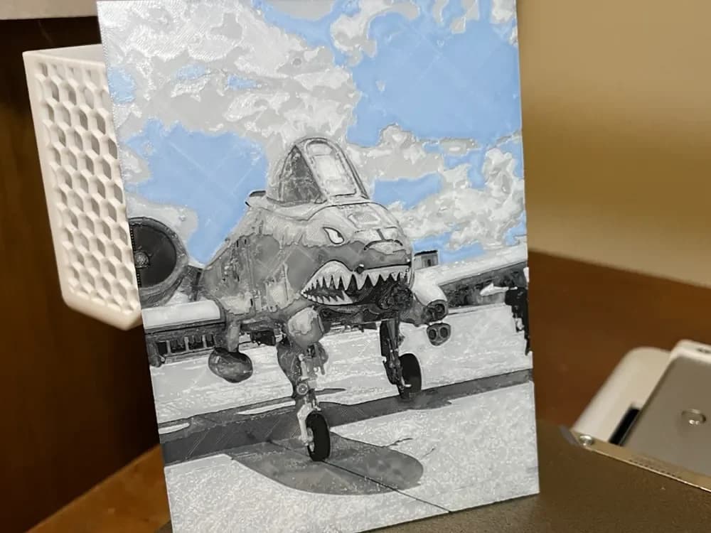 Hueforged A-10 Warthog by 3D_Forged HueForge model: Hueforged A-10 Warthog by 3D_Forged