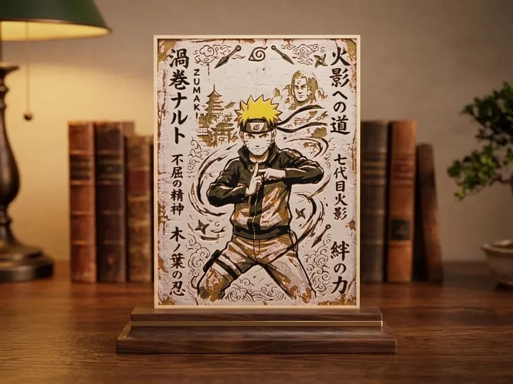 Naruto Uzumaki - Ancient Scroll - HueForge by keko HueForge model: Naruto Uzumaki - Ancient Scroll - HueForge by keko