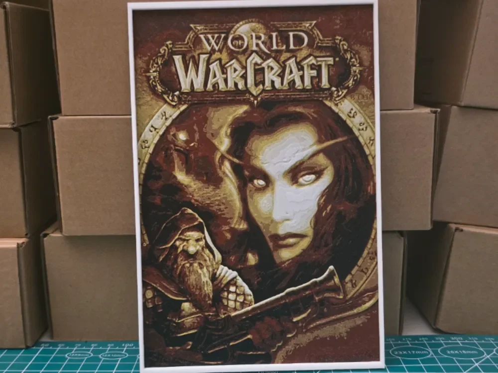 World of Warcraft Poster - Hueforge Art by Lumpy3D HueForge model: World of Warcraft Poster - Hueforge Art by Lumpy3D