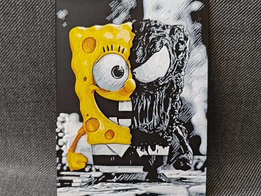 SpongeBob Hueforge by Litolunar HueForge model: SpongeBob Hueforge by Litolunar