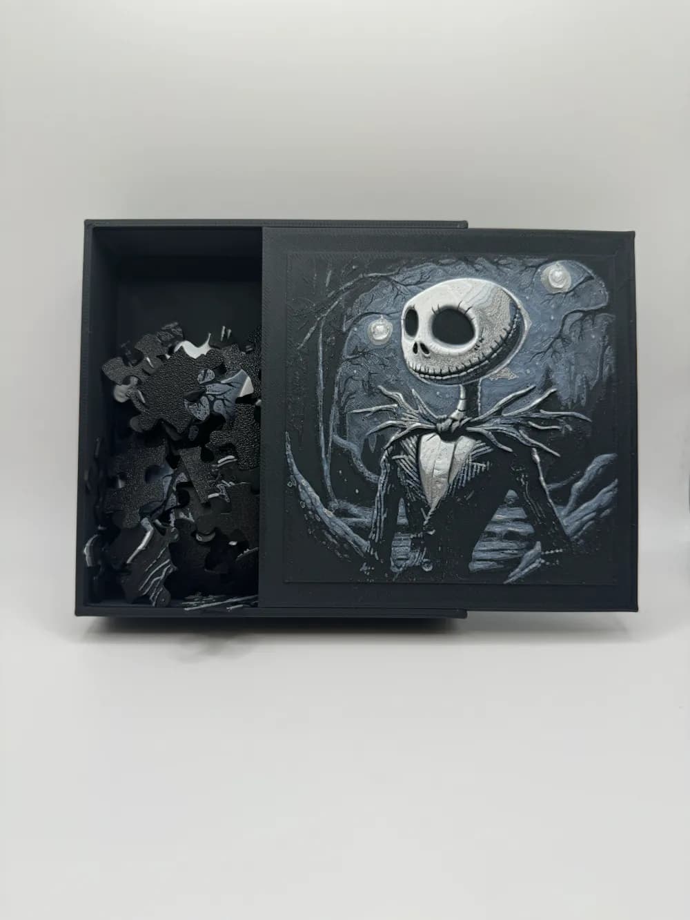 Puzzle Box Lid - Jack - Nightmare before Christmas by Canadian Gamer HueForge model: Puzzle Box Lid - Jack - Nightmare before Christmas by Canadian Gamer