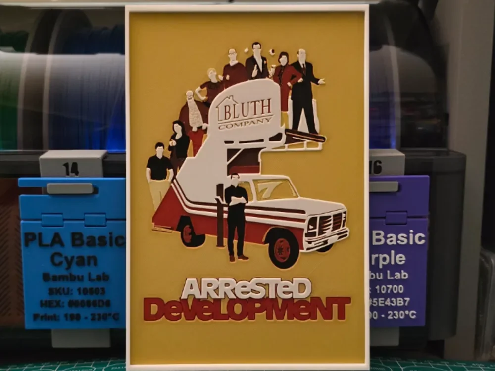 Arrested Development Poster - Hueforge Art by Lumpy3D HueForge model: Arrested Development Poster - Hueforge Art by Lumpy3D