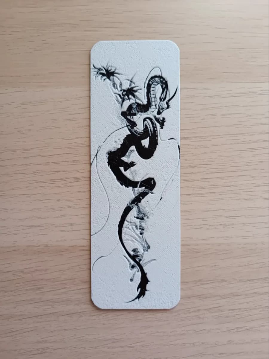 Asian Dragon Bookmark by Atrus Design HueForge model: Asian Dragon Bookmark by Atrus Design