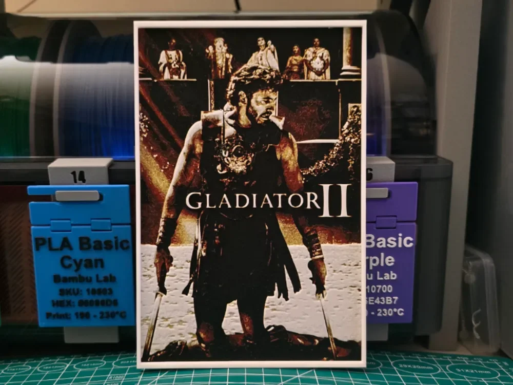 Gladiator II Movie Poster - Hueforge Art by Lumpy3D HueForge model: Gladiator II Movie Poster - Hueforge Art by Lumpy3D