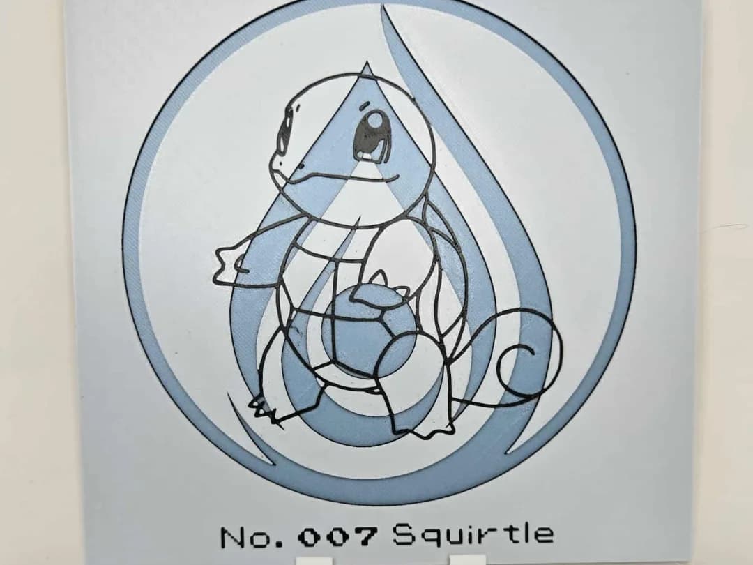 Minimalistic Squirtle Hueforge by 3Ree Printing HueForge model: Minimalistic Squirtle Hueforge by 3Ree Printing