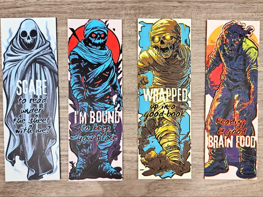 HueForge model: Horror Set 2 (Ghost, Mummy 1, Mummy 2, Zombie) by BusyKikiBee