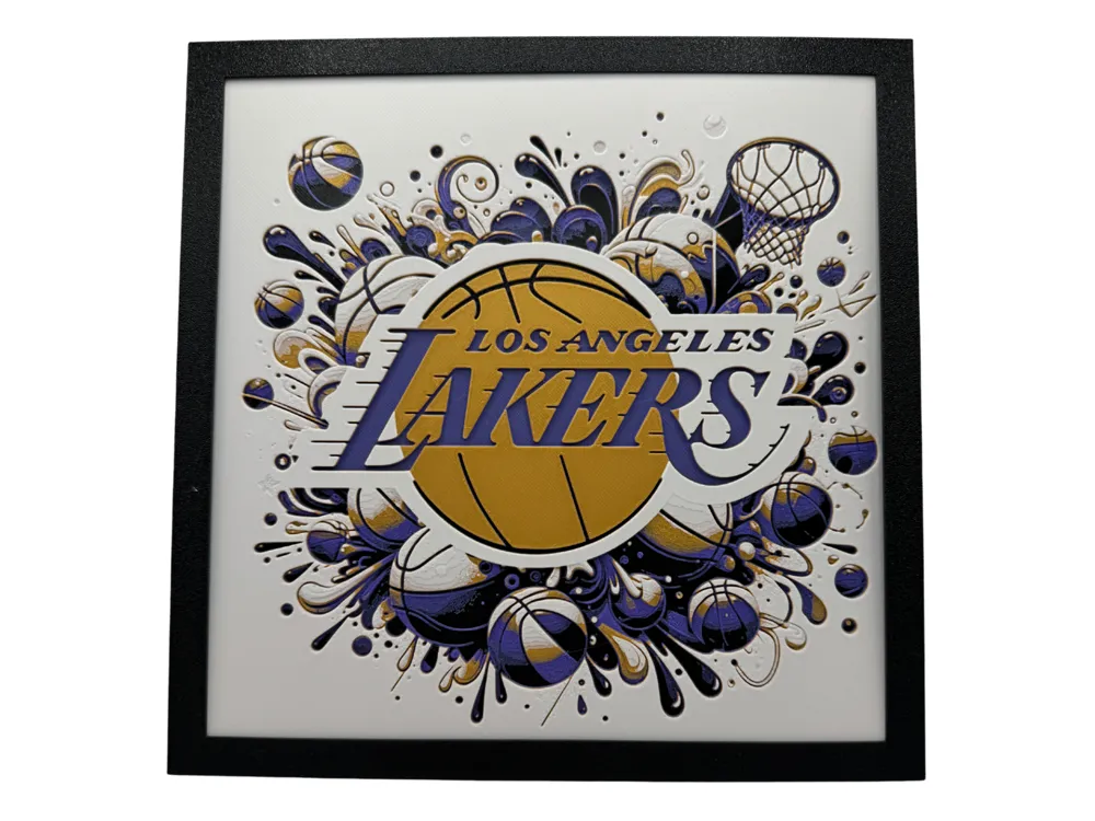 HueForge model: Los Angeles Lakers - NBA Hueforge by Canadian Gamer