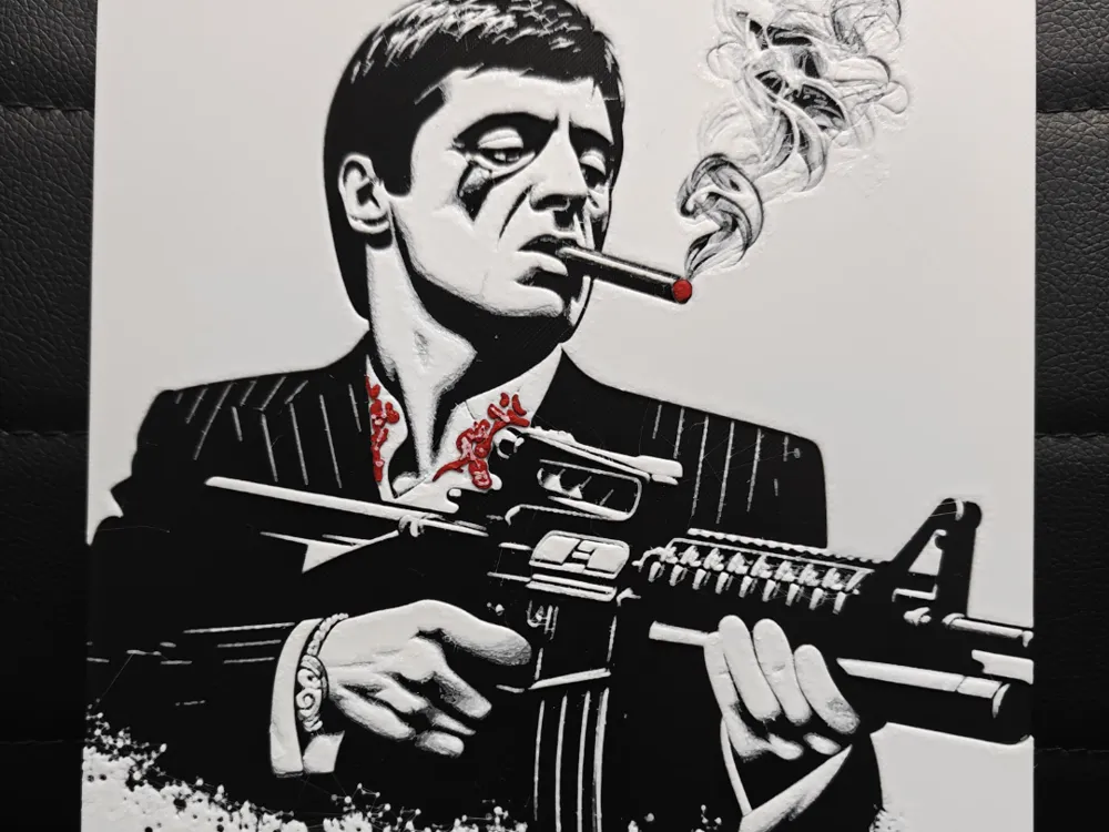 HueForge model: Scarface by TheHueforgeLady