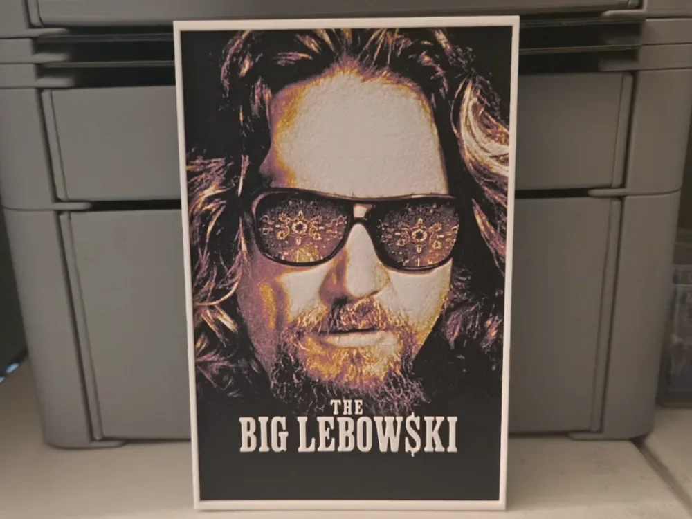 The Big Lebowski Movie Poster - Huefroge Art by Lumpy3D HueForge model: The Big Lebowski Movie Poster - Huefroge Art by Lumpy3D