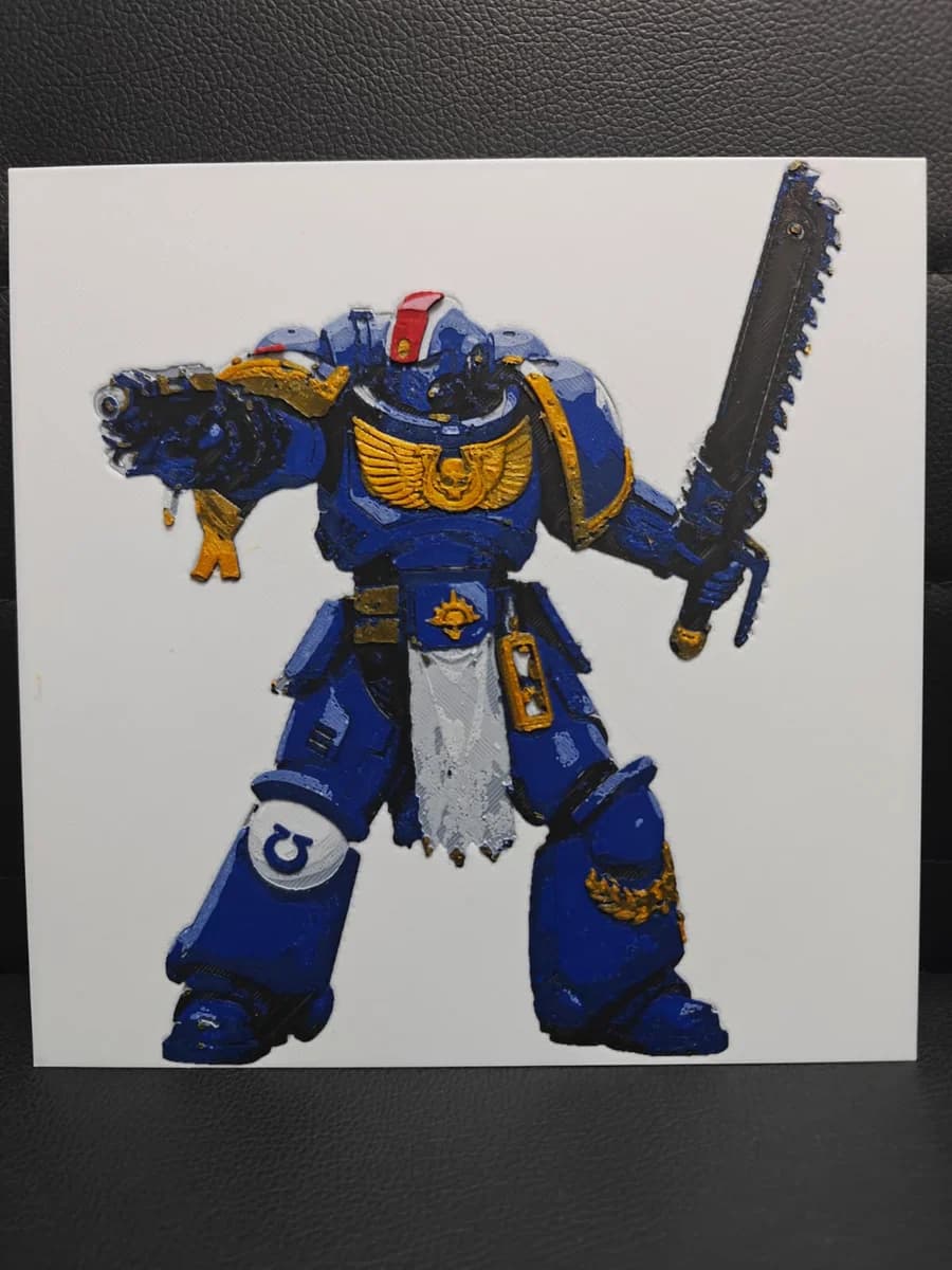 Ultramarines Warhammer 40k by TheHueforgeLady HueForge model: Ultramarines Warhammer 40k by TheHueforgeLady