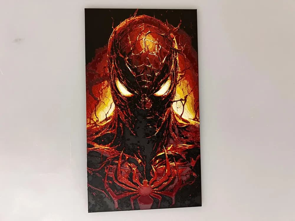 Spiderman Symbiote Rage by 3djd HueForge model: Spiderman Symbiote Rage by 3djd