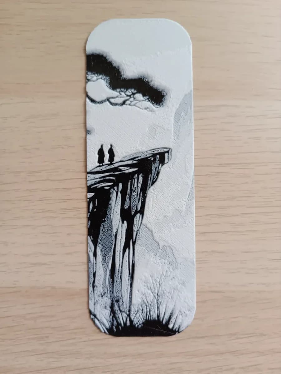 Walk to the Cliff Bookmark by Atrus Design HueForge model: Walk to the Cliff Bookmark by Atrus Design